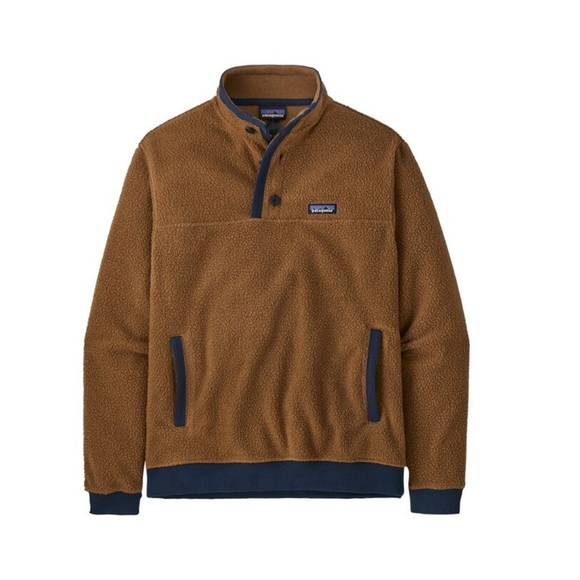 Patagonia Tan and Navy Shearling Button P/O - Style : 26140
Color : BENE - Picture 1 of 7